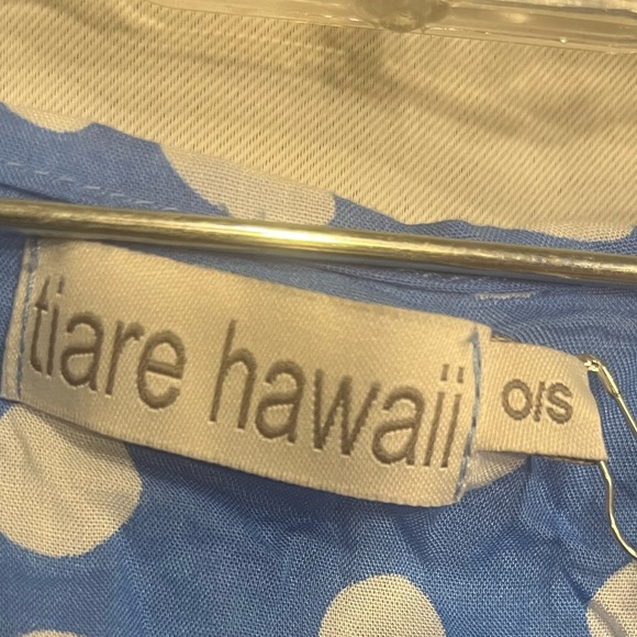 NWT $126 Tiare Hawaii Blake Maxi Dress Pebble Sky One Size Pocka Dot - Picture 5 of 12